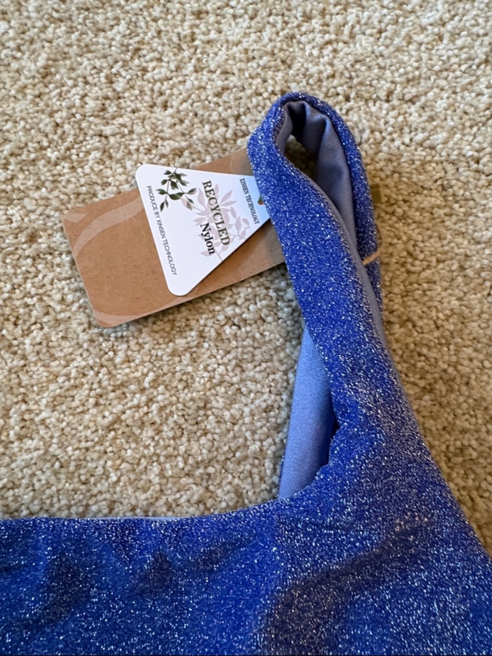 Sparkling Royal Blue One-Piece Swimsuit - Picture 3 of 8